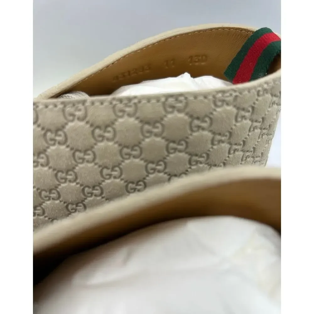 Men's Gucci suede GG embossed desert boots in oatmeal size 11 made in Italy